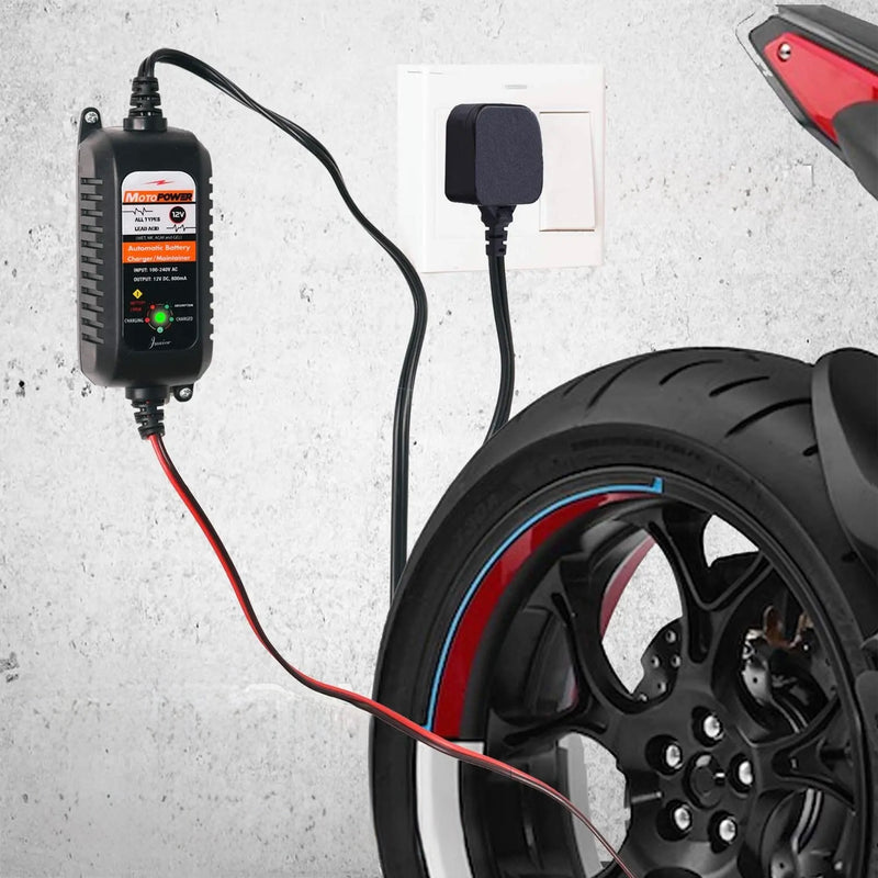 Carregador de Bateria12V 800mA Automático e Inteligente