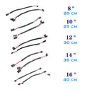 Chicote do Guidão 8, 10, 12, 14, 16 Polegadas