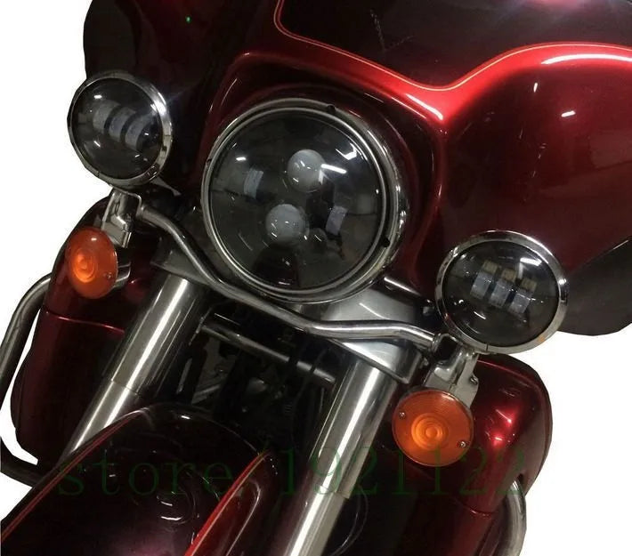 Faróis Central e Auxiliares Para Harley Touring