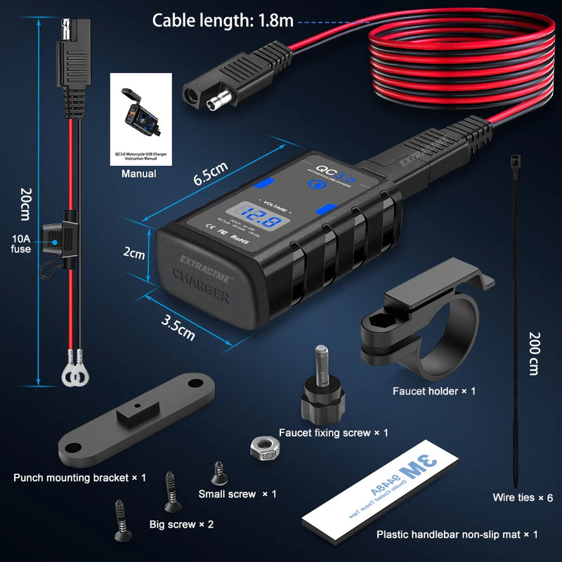 Carregador Rápido de Celular e Outros USB ou USB-C a Prova D'Água