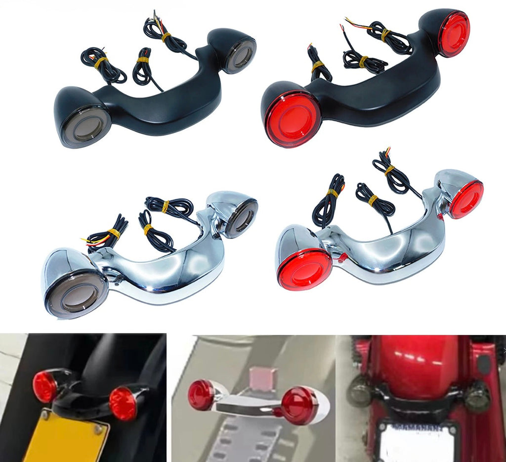 Pisca e Lanterna Traseira em LED 4x1 para Motos Tourings