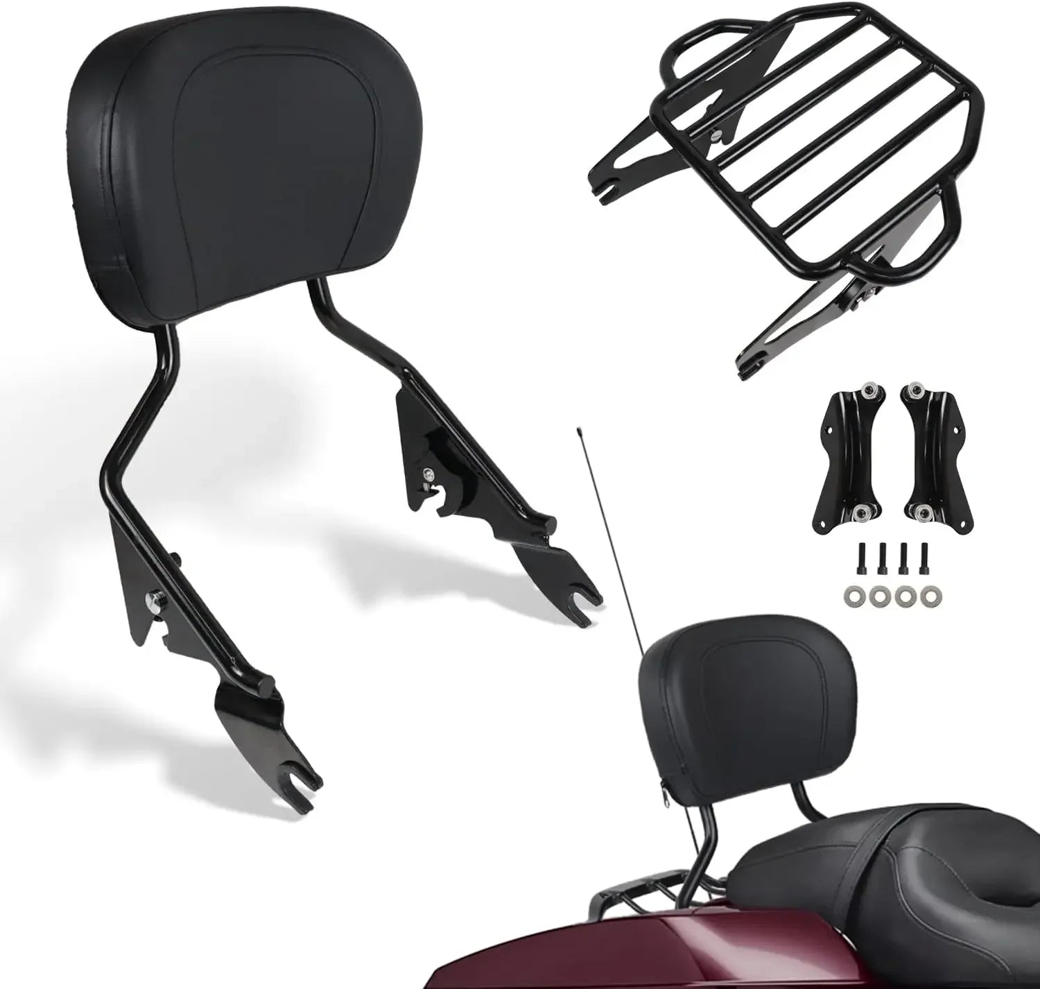 SissyBar Com Grelha e Docking Destacável Touring 2014 até 2024