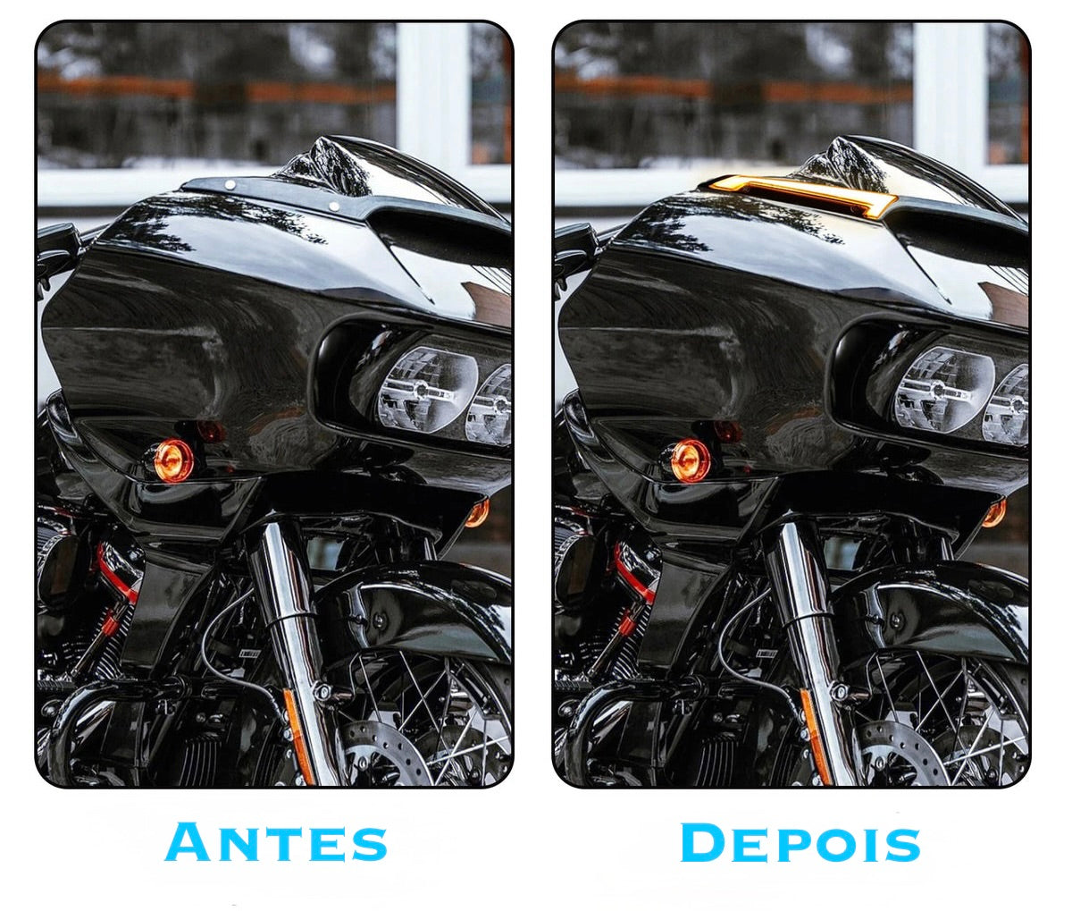 LED 2x1 do Parabrisa Road Glide
