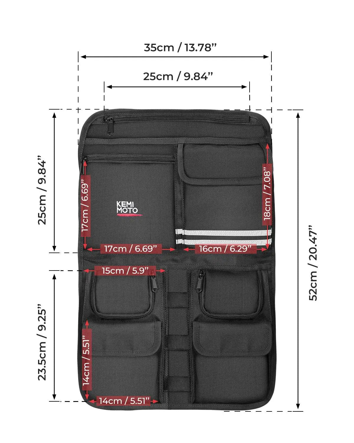 Organizador da Tampa do Tour Pack Baú Touring
