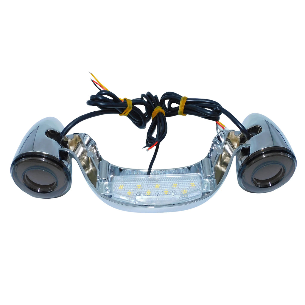 Pisca e Lanterna Traseira em LED 4x1 para Motos Tourings