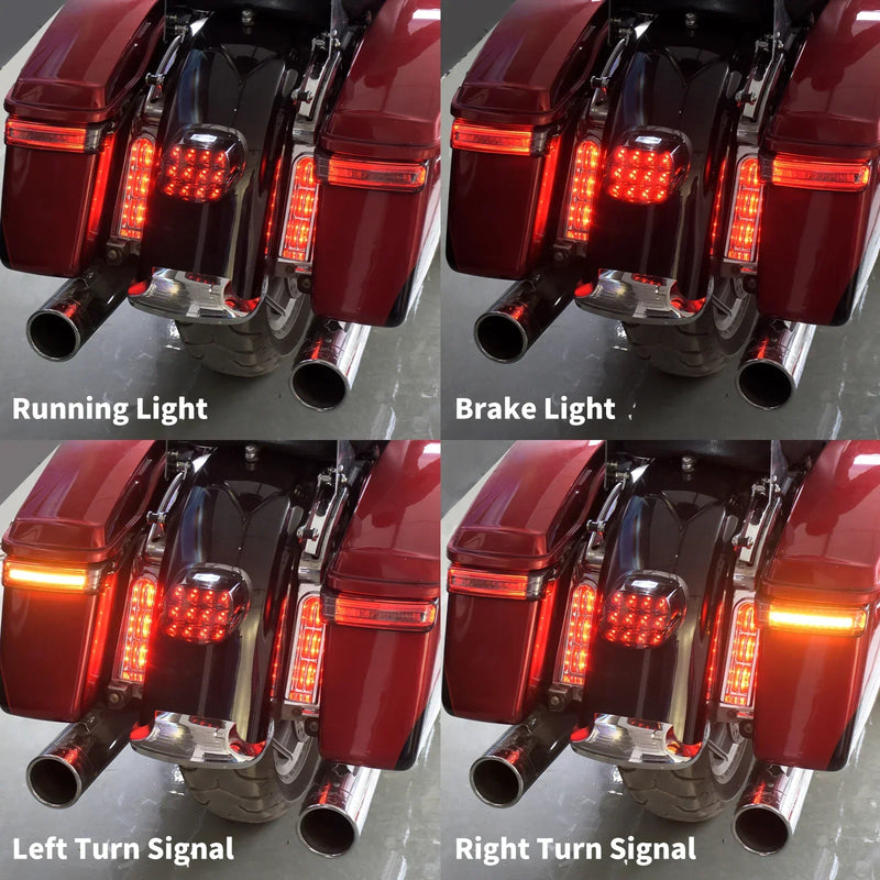 LED 3x1 das Malas Laterais Harley Touring