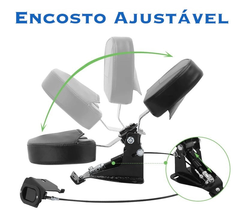 Encosto Regulável e Destacável do Piloto Touring 2002 até 2025