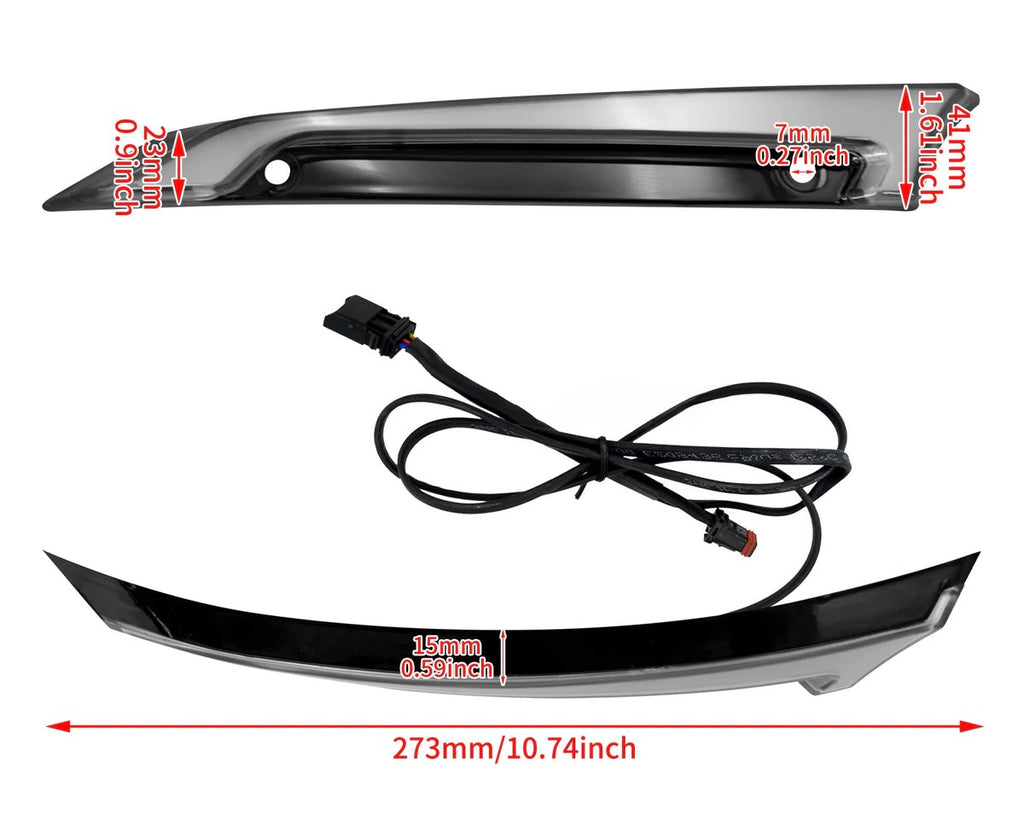 LED 2x1 do Parabrisa Road Glide