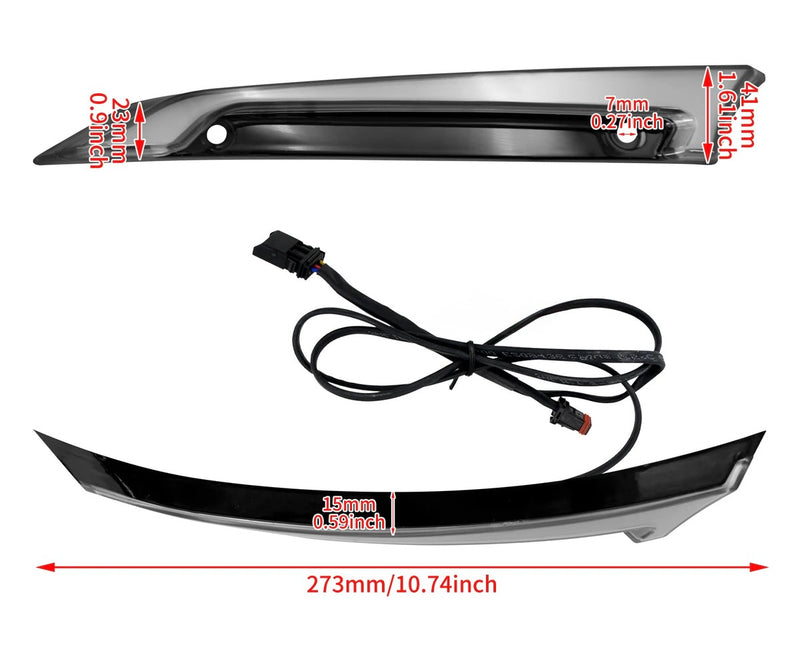 LED 2x1 do Parabrisa Road Glide