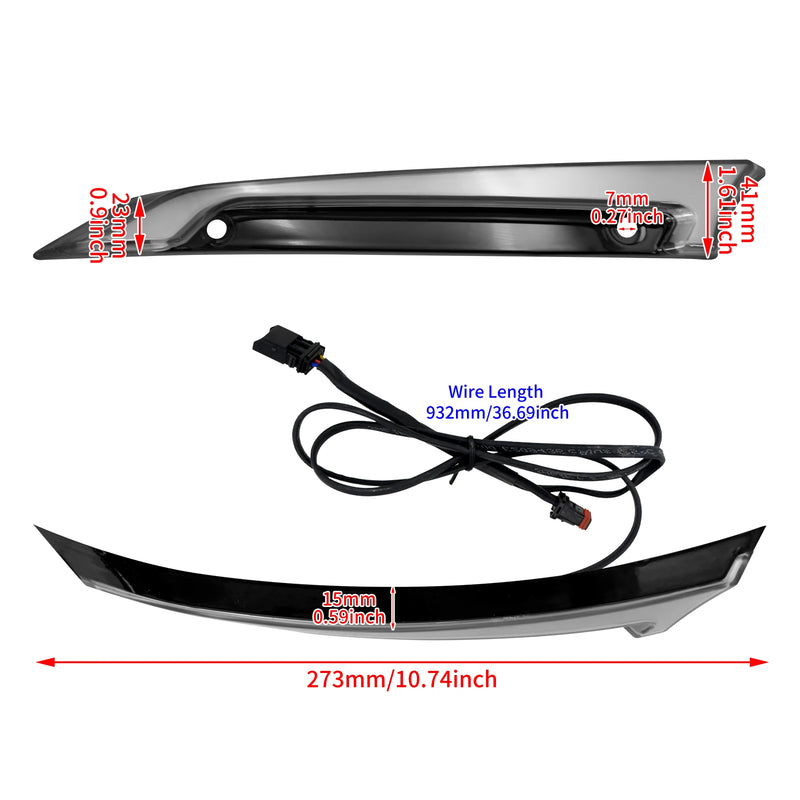 LED 2x1 do Parabrisa Harley Road Glide