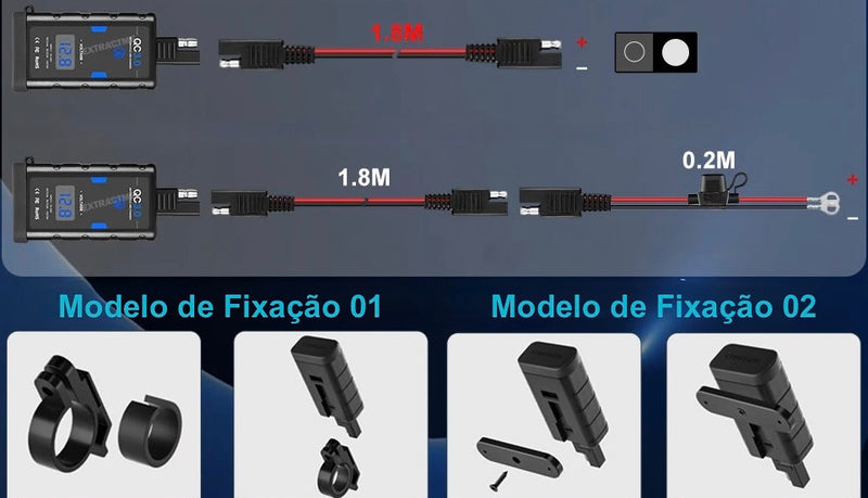 Carregador Rápido de Celular e Outros USB ou USB-C a Prova D'Água