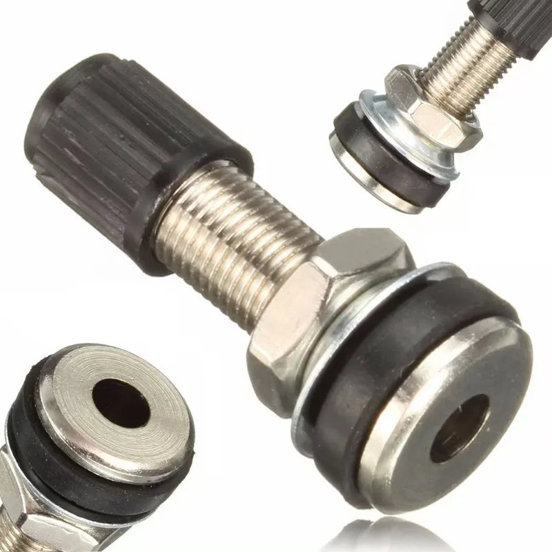 Par de Bico de Roda Com Rosca Para Todas Motos e Carros