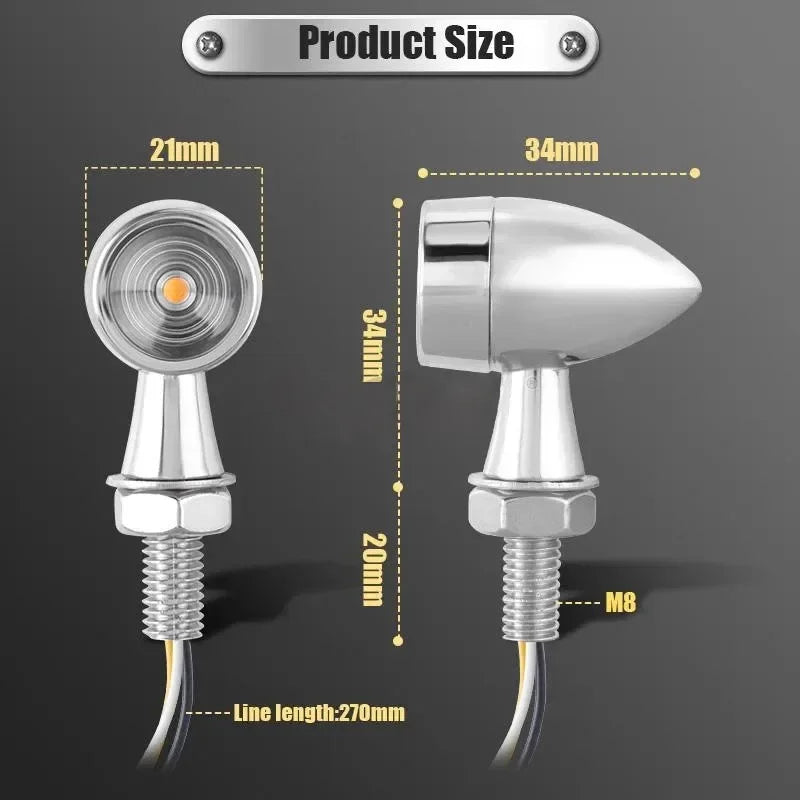 Mini Pisca 3x1 em LED Cromado