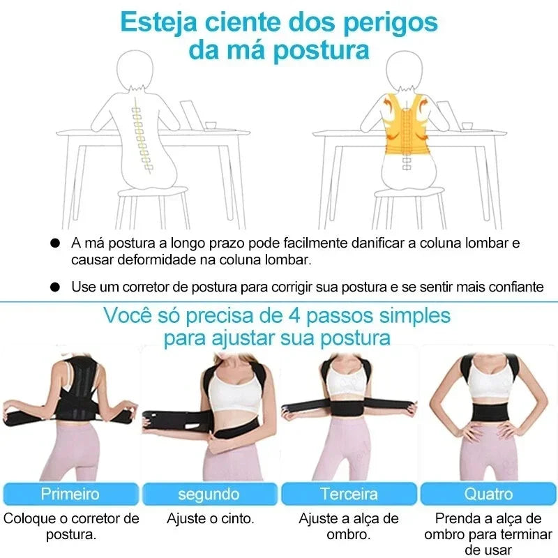 Colete Corretor de Postura Lombar