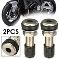 Par de Bico de Roda Com Rosca Para Todas Motos e Carros