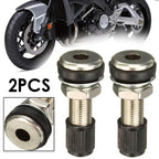 Par de Bico de Roda Com Rosca Para Todas Motos e Carros