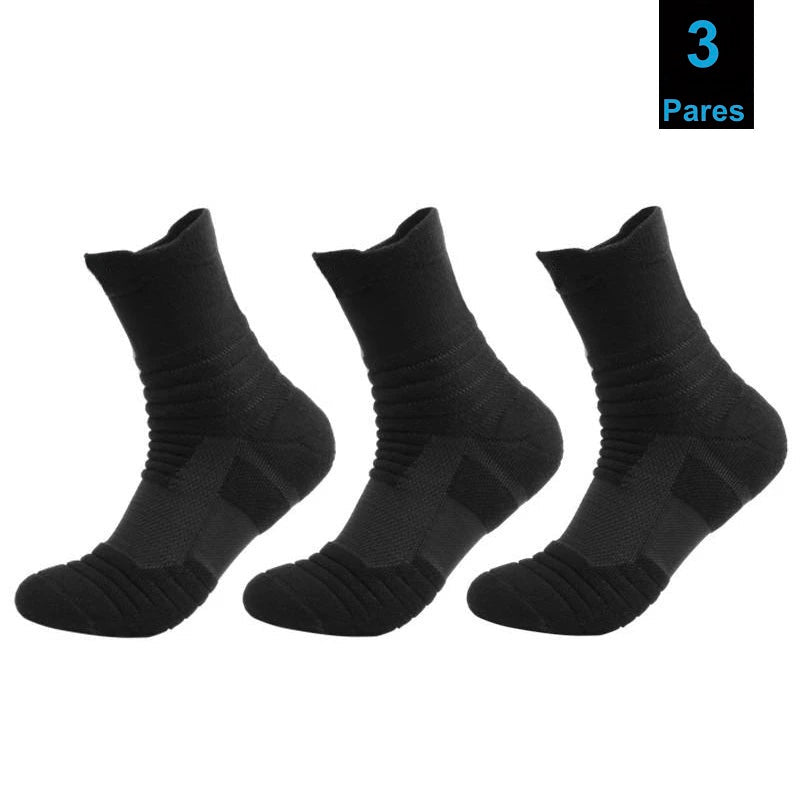 3 Pares de Meias Sport Compressivas Confort Plus