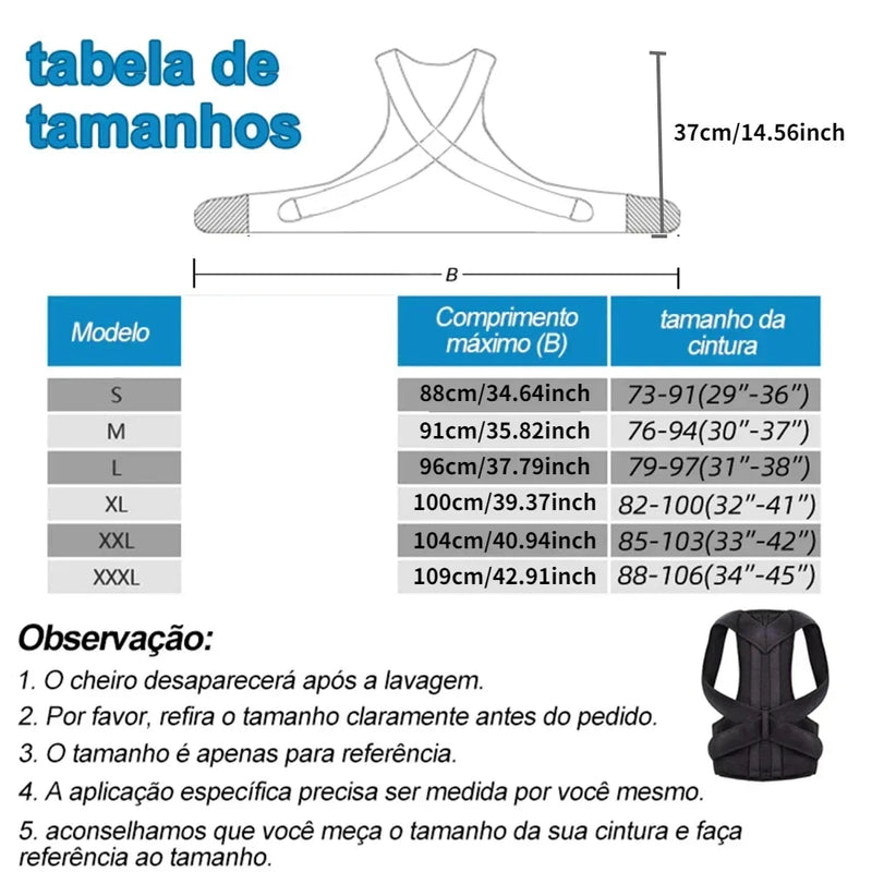 Colete Corretor de Postura Lombar