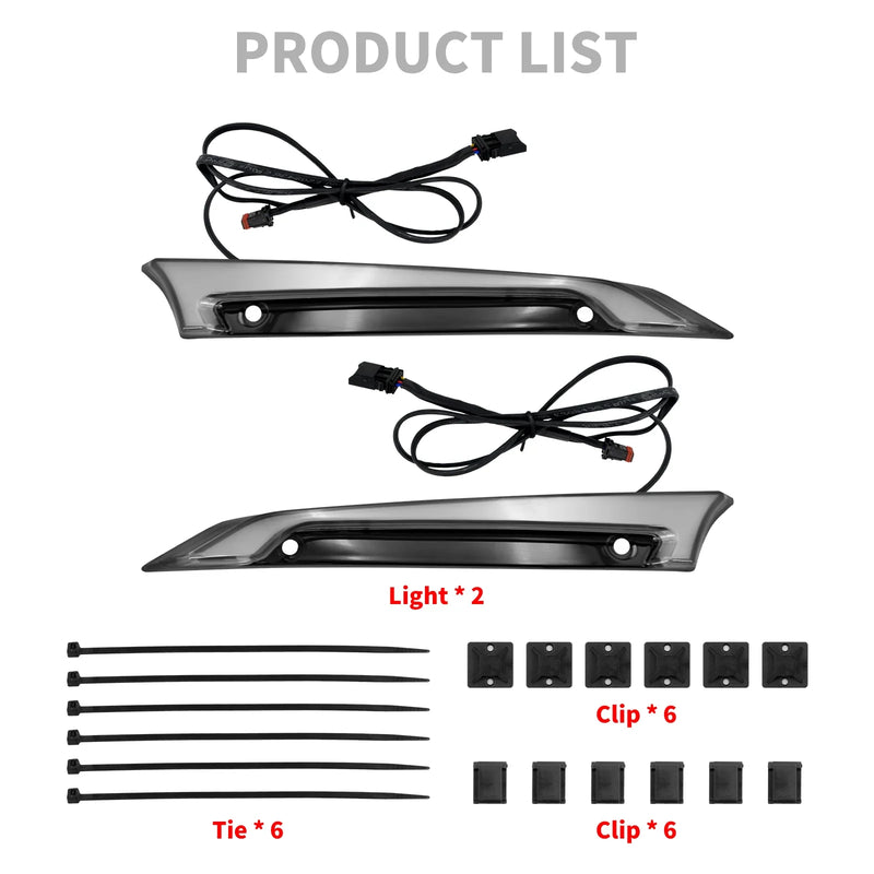 LED 2x1 do Parabrisa Harley Road Glide