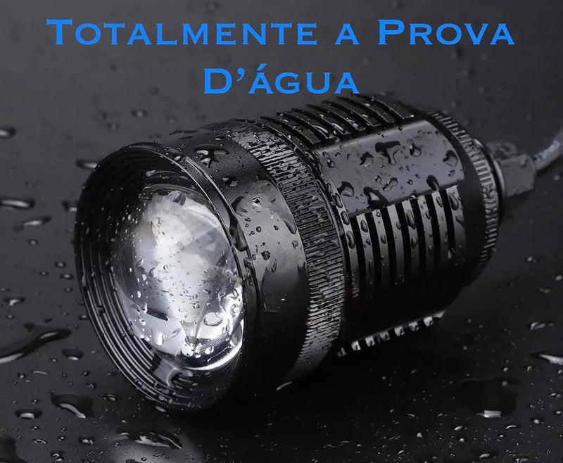 Par de Faróis de Milha 30W Abertura de Foco e Distância Reguláveis
